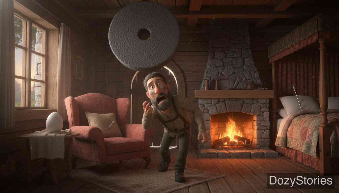 柯贝斯老爷 - 受尽惊吓的柯贝斯老爷想休息却被针扎，最后在逃跑时被磨盘砸中。 - 场景插画 5