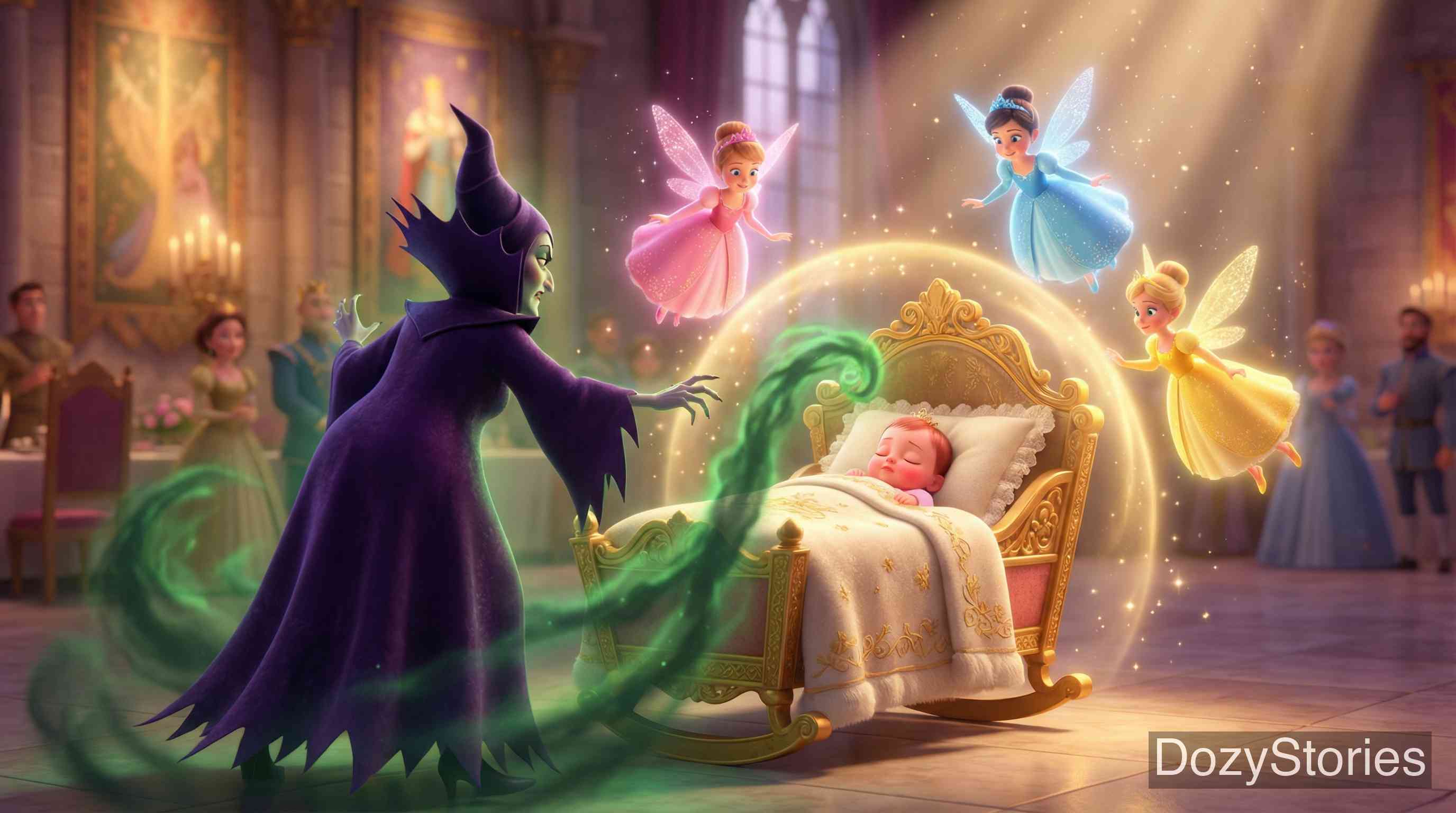 睡美人 - 格林兄弟 - 童话故事插画