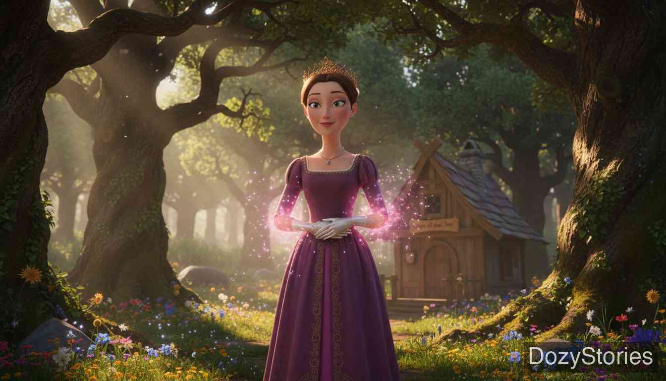 The Girl Without Hands - The Queen flees to a wild forest with her child; protected by an angel, she lives there for seven years and her hands miraculously grow back. - Scene Illustration 4