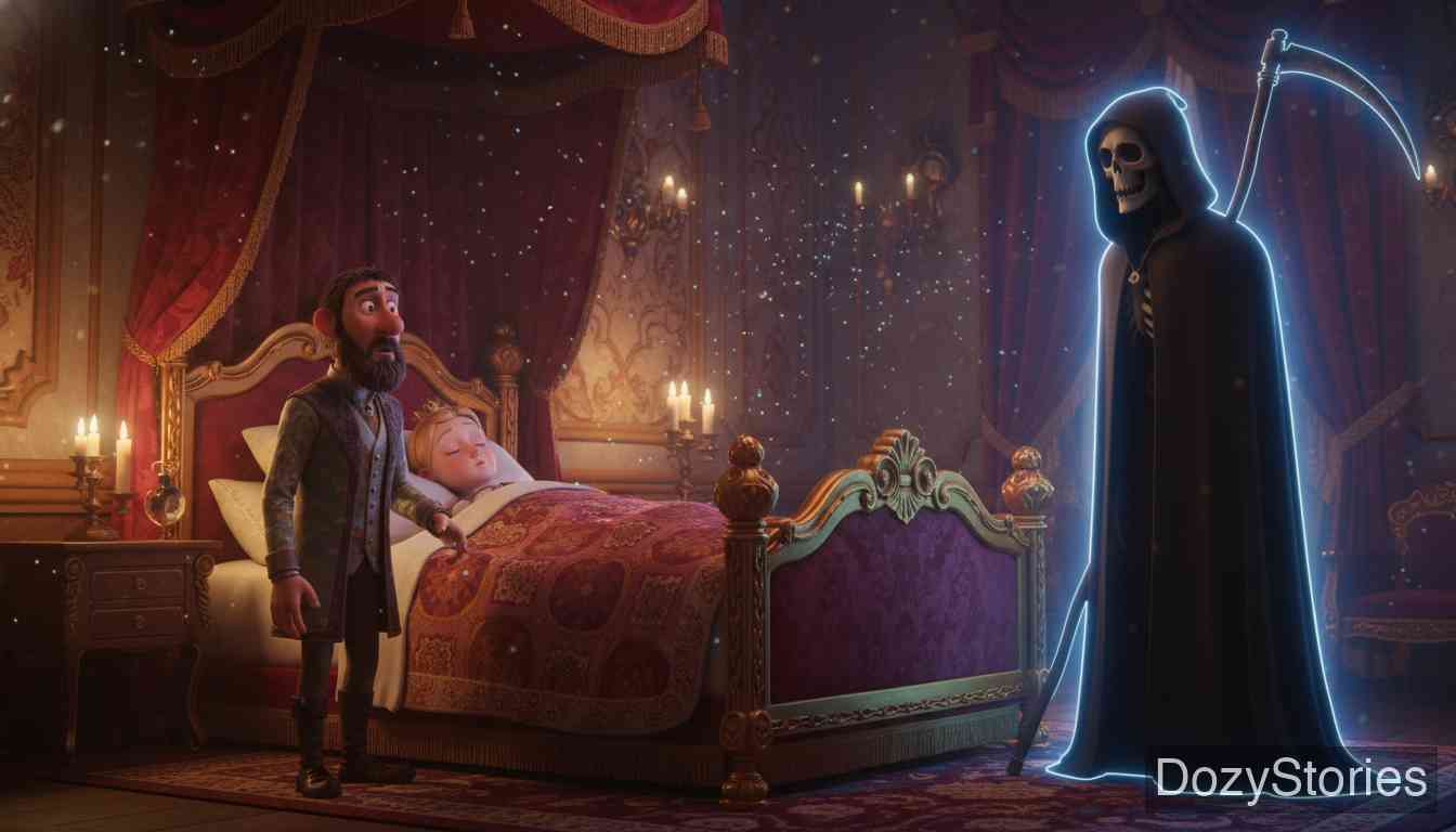 The Godfather - The man becomes a famous doctor using the water, curing the King's child, until Death stands at the feet. - Scene Illustration 2