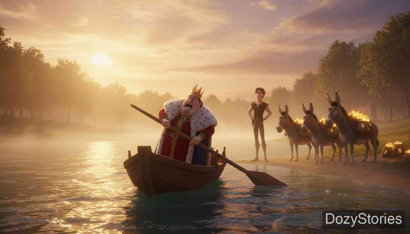 魔鬼的三根金头发 - 智取金头发并揭晓答案,贪心的国王最终自食其果。 - 场景插画 5